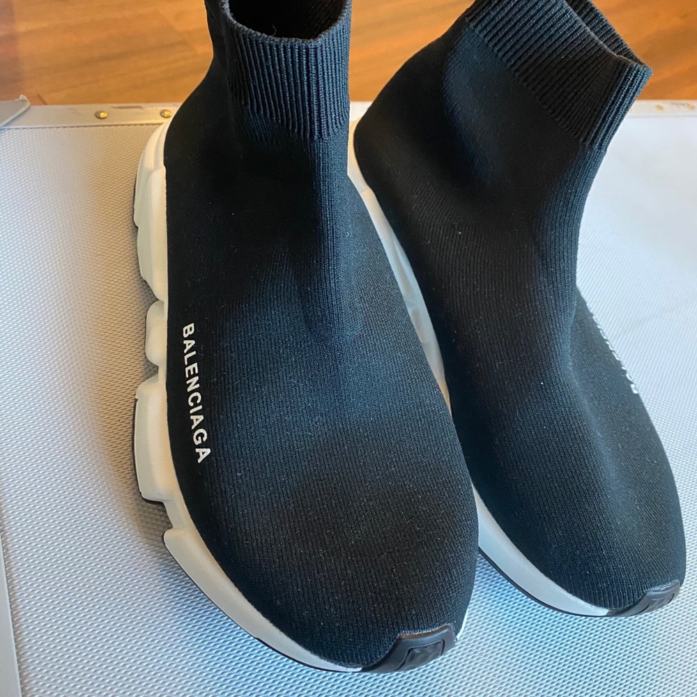 Black Balenciaga speed trainers